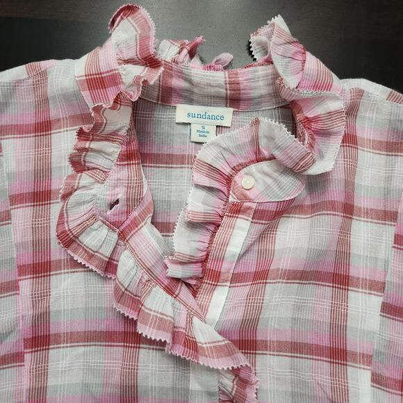 Sundance Janis Plaid Top Size Small - Picture 3 of 5